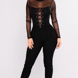 One piece jump suit cat suit